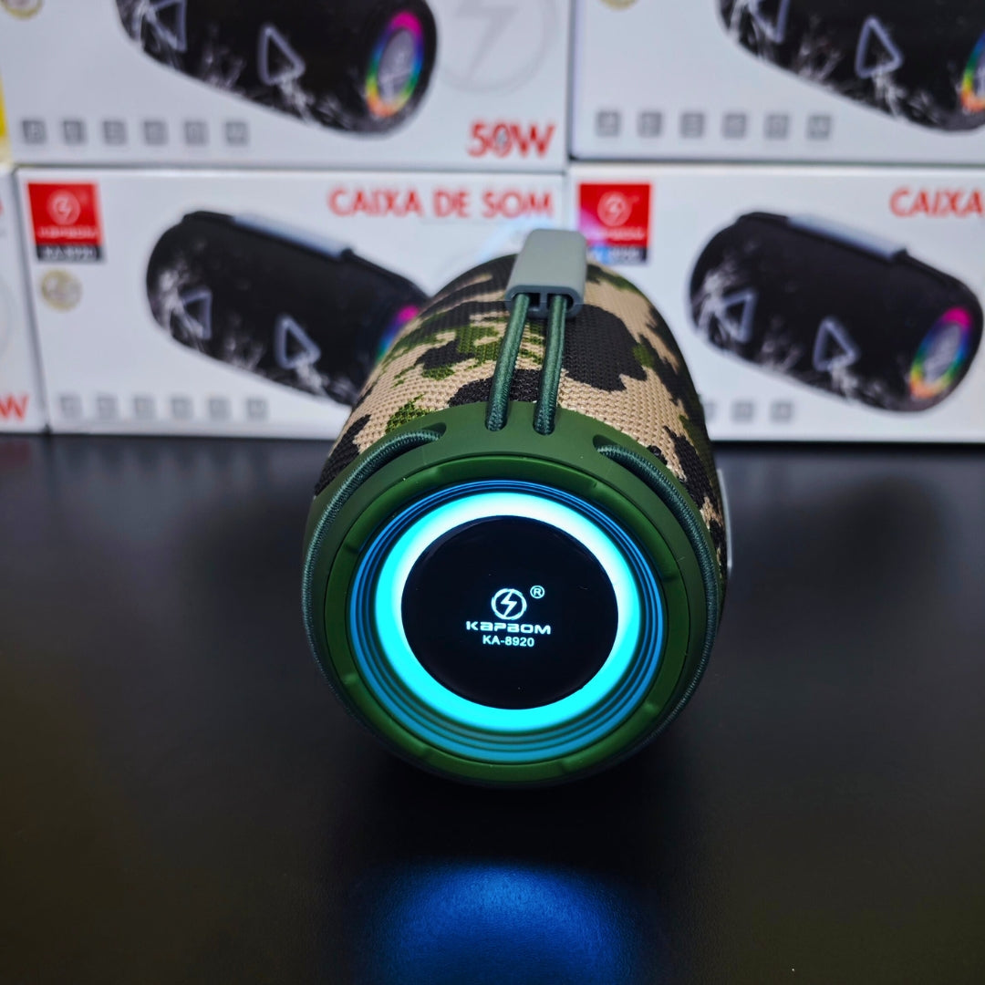 A Festa Completa: Caixa de Som Kapbom 50W com Graves Potentes e Show de Luzes RGB