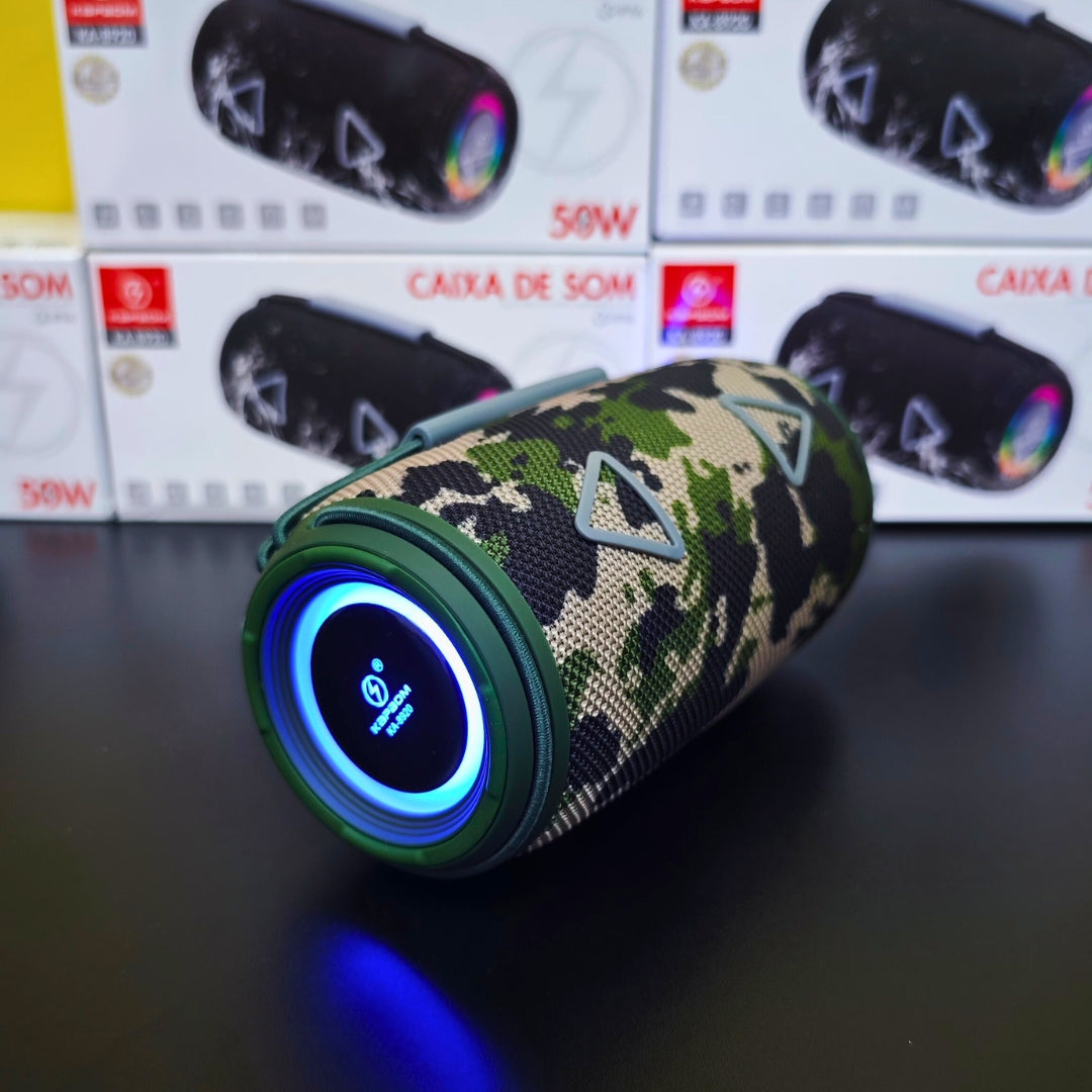 A Festa Completa: Caixa de Som Kapbom 50W com Graves Potentes e Show de Luzes RGB