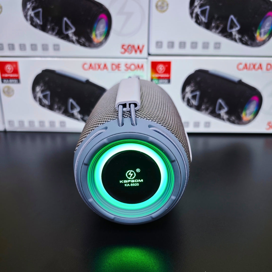 A Festa Completa: Caixa de Som Kapbom 50W com Graves Potentes e Show de Luzes RGB