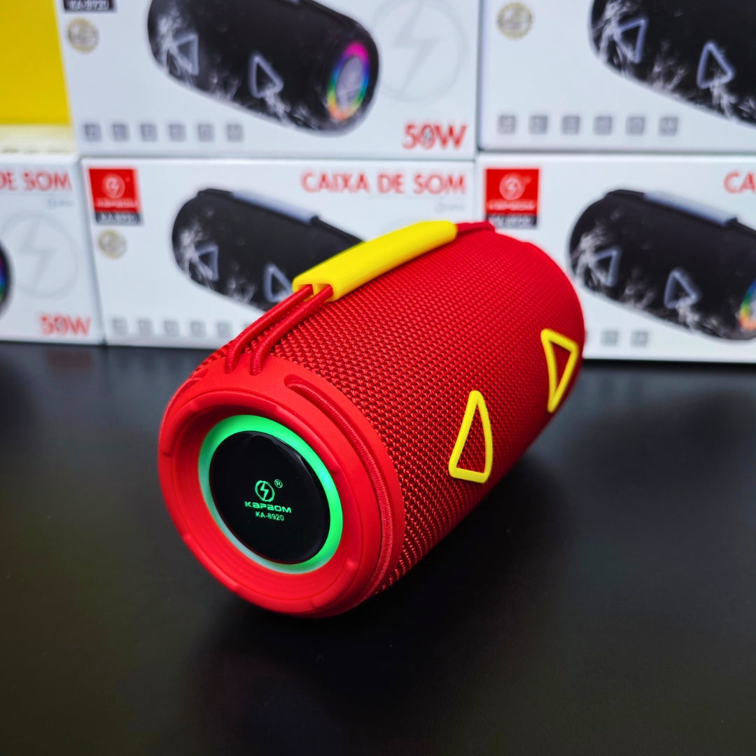 A Festa Completa: Caixa de Som Kapbom 50W com Graves Potentes e Show de Luzes RGB