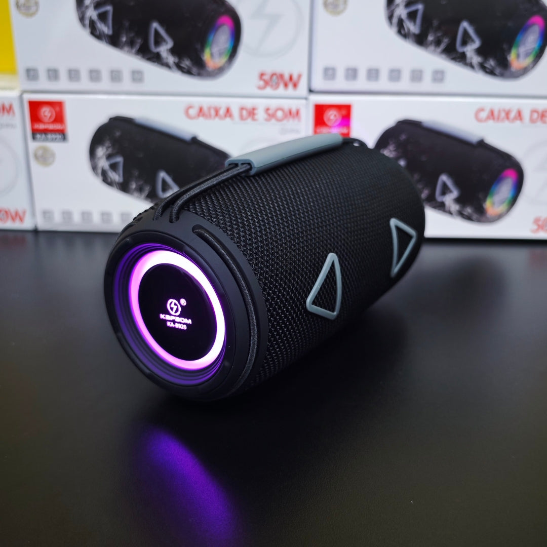 A Festa Completa: Caixa de Som Kapbom 50W com Graves Potentes e Show de Luzes RGB