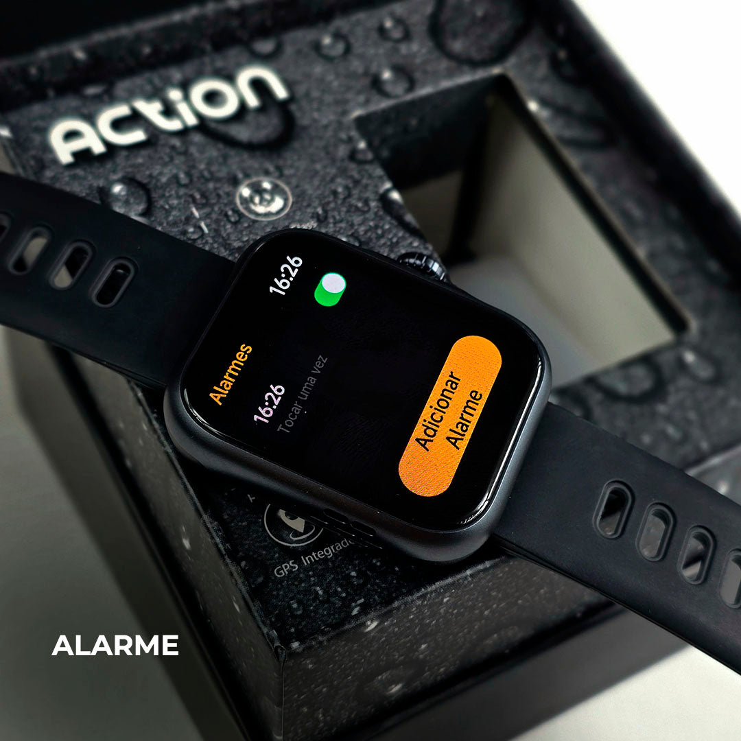 Smartwatch Action com GPS Integrado, À Prova d'Água e Bateria de Longa Duração (7 Dias)