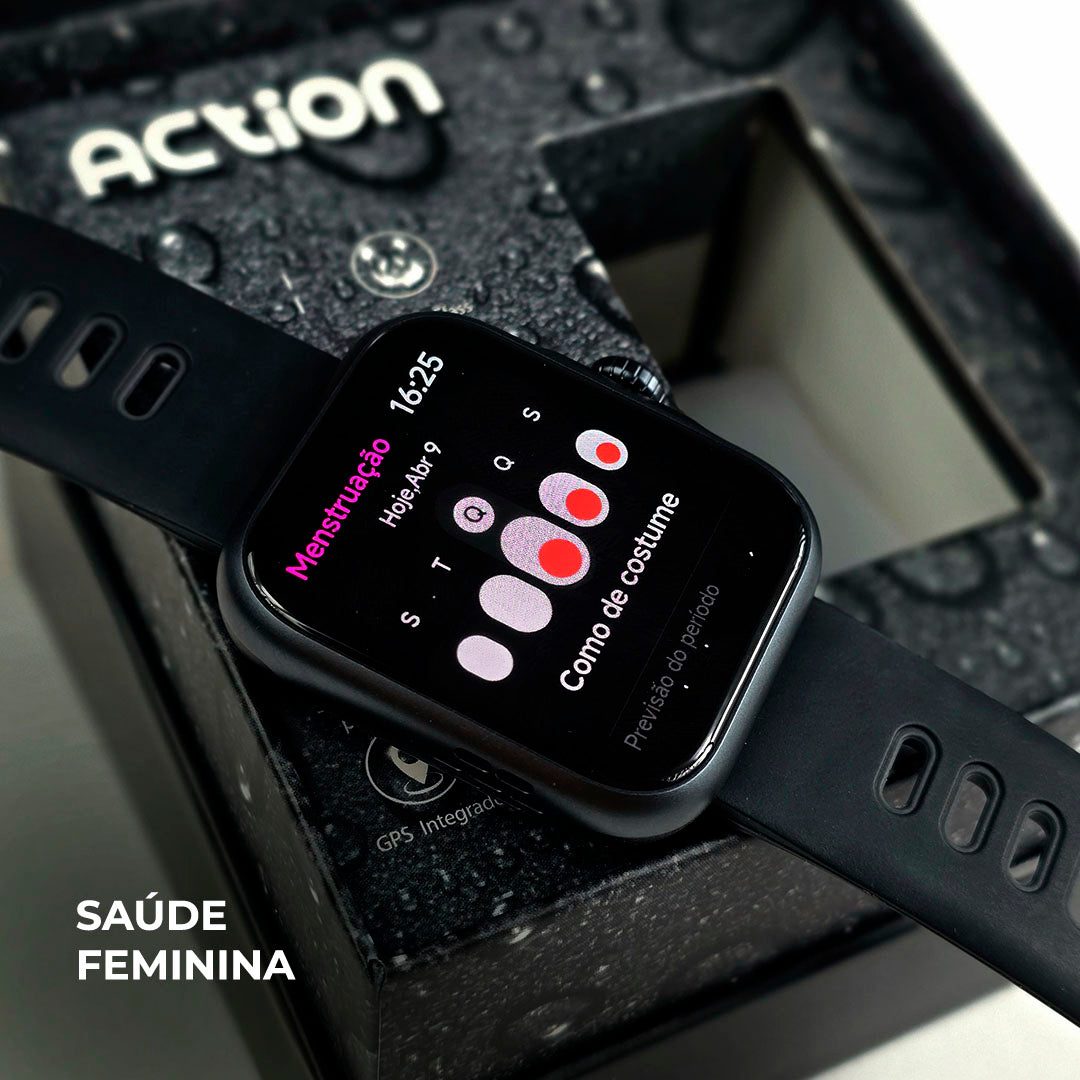 Smartwatch Action com GPS Integrado, À Prova d'Água e Bateria de Longa Duração (7 Dias)