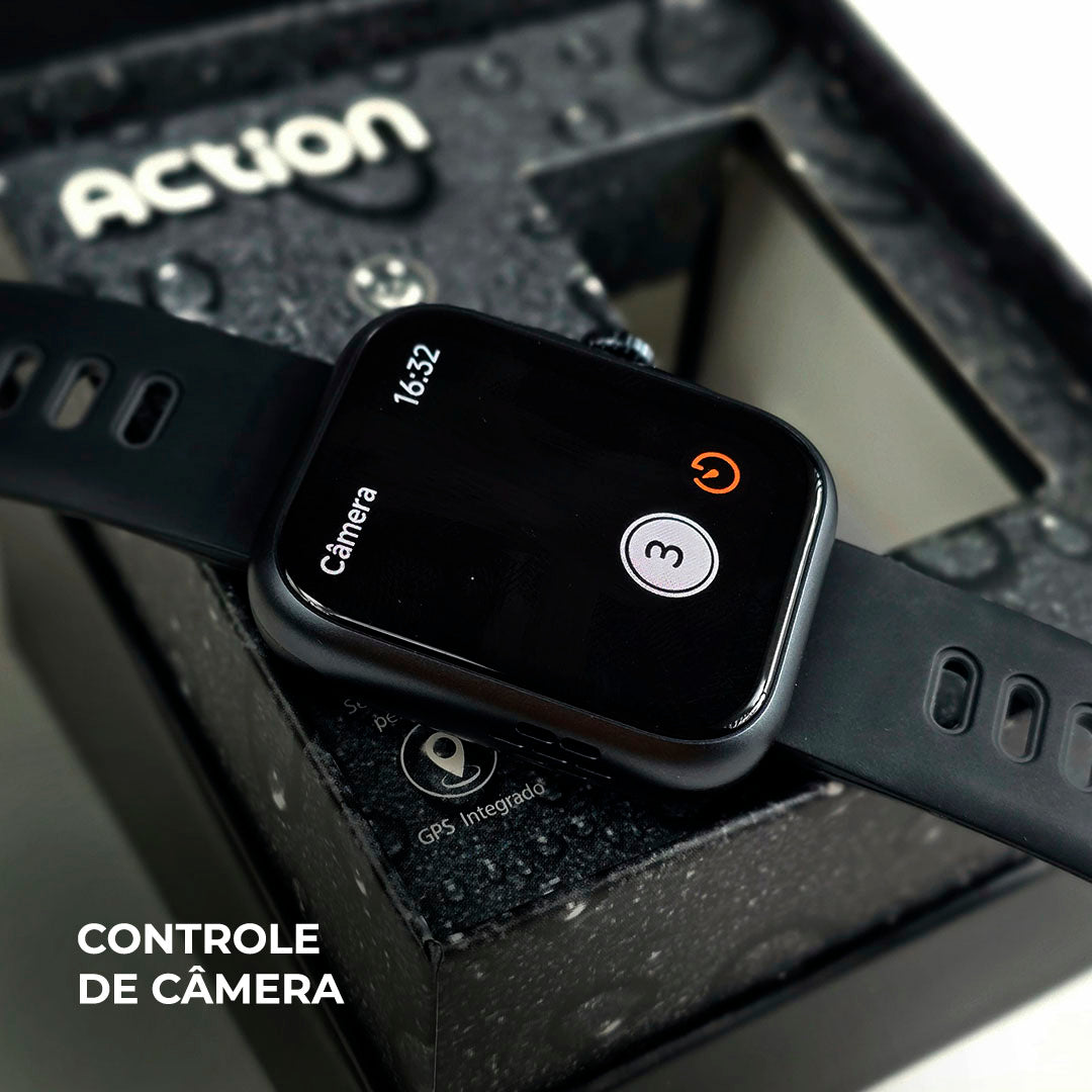 Smartwatch Action com GPS Integrado, À Prova d'Água e Bateria de Longa Duração (7 Dias)