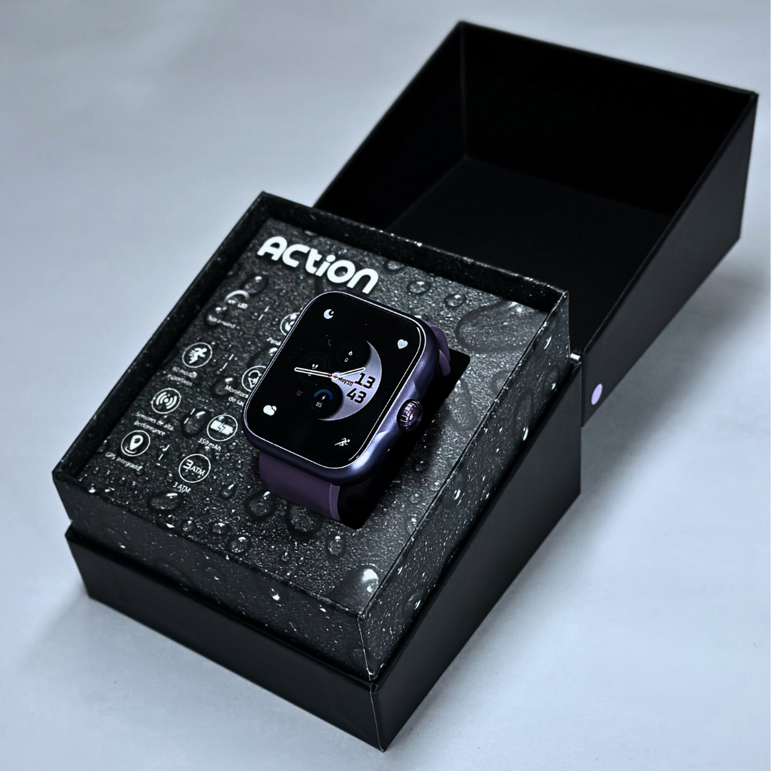 Smartwatch Action com GPS Integrado, À Prova d'Água e Bateria de Longa Duração (7 Dias)