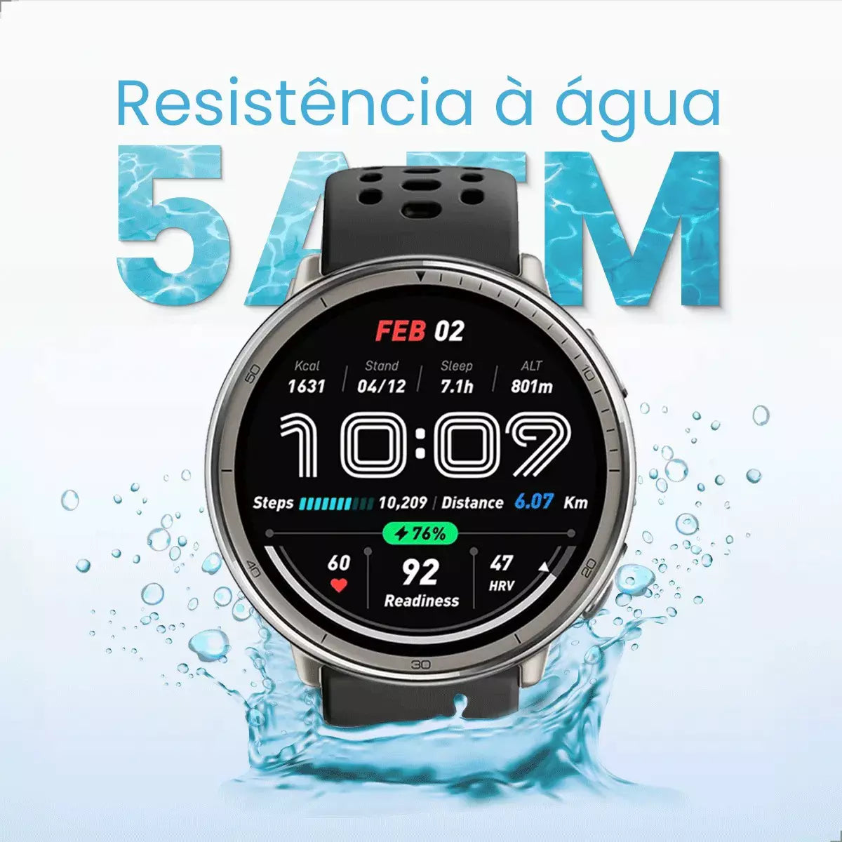 Responda Mensagens no Pulso: Amazfit Active 2 com GPS, Tela AMOLED e À Prova d'Água