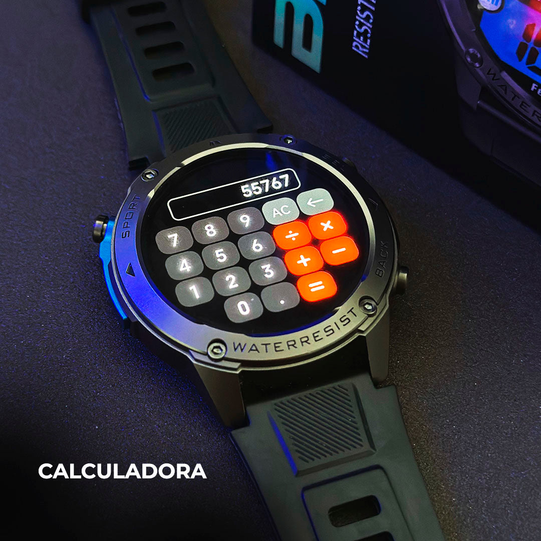 Smartwatch Militar WEARZONE BRAVE: Precisão Absoluta com GPS Dupla Frequência e Resistência 5ATM