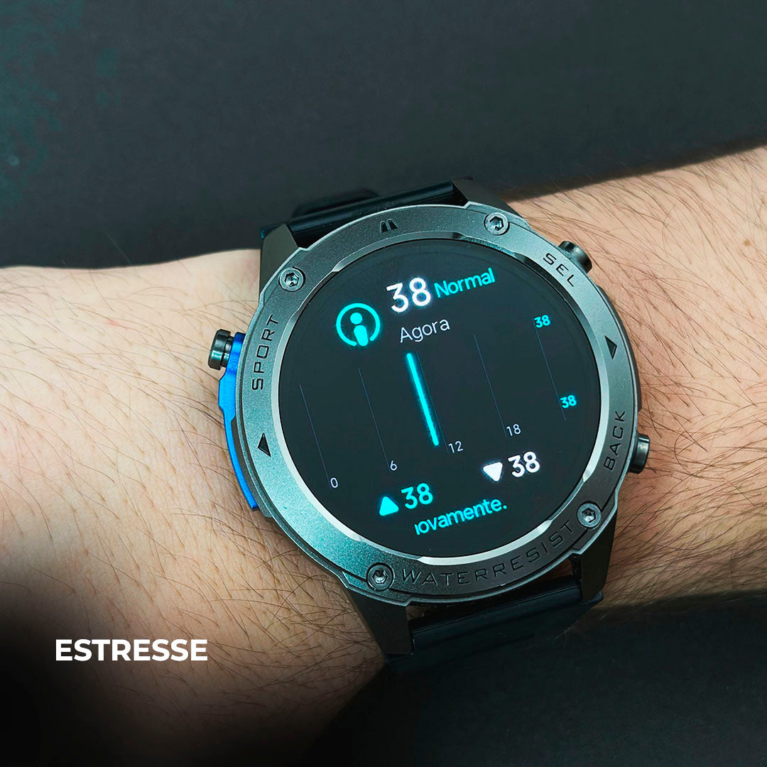 Smartwatch Militar WEARZONE BRAVE: Precisão Absoluta com GPS Dupla Frequência e Resistência 5ATM