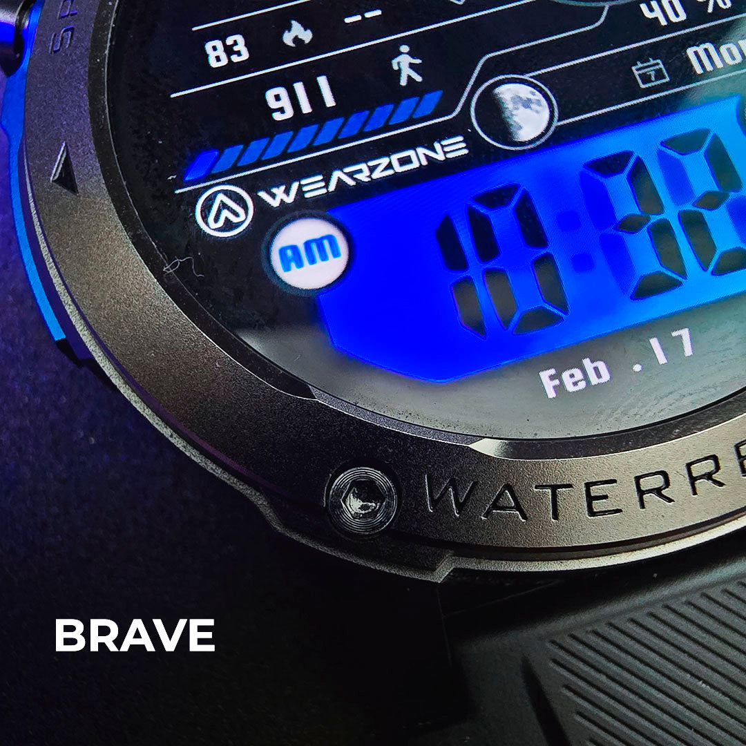 Smartwatch Militar WEARZONE BRAVE: Precisão Absoluta com GPS Dupla Frequência e Resistência 5ATM