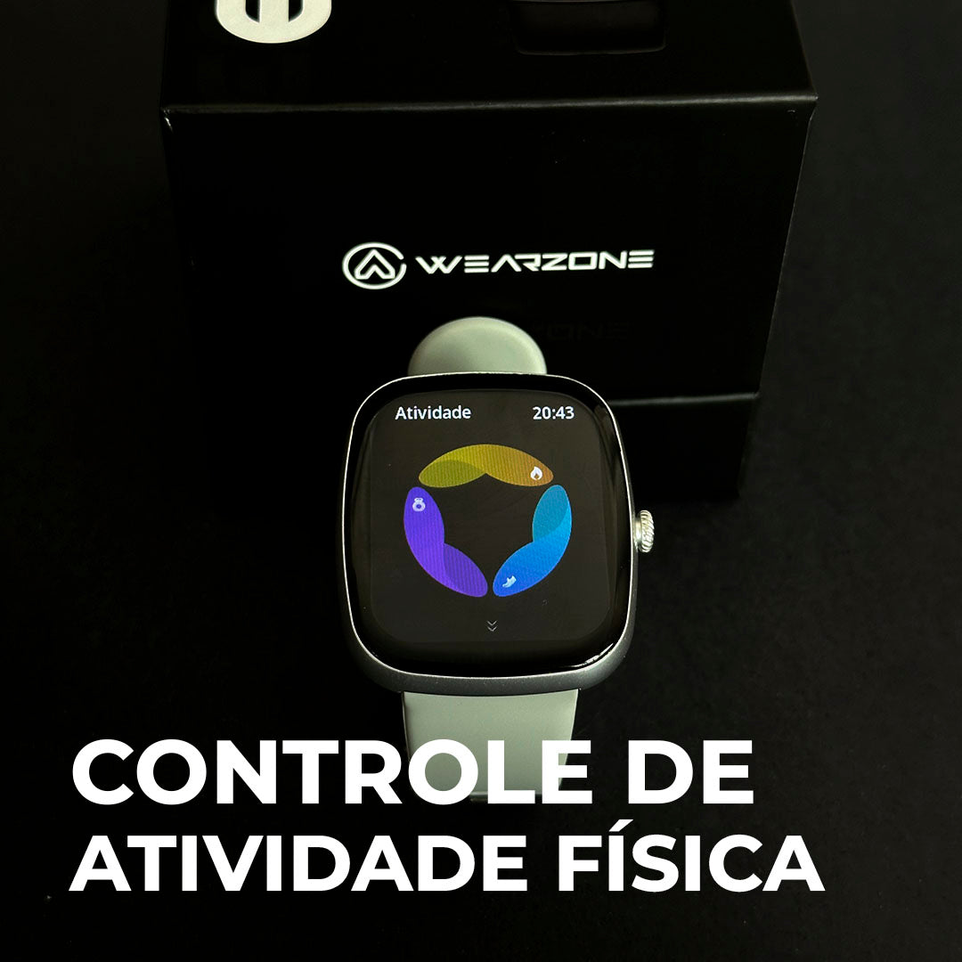 Simples e Resistente: Smartwatch Esportivo WEARZONE EASY com Bateria de Longa Duração e Proteção à Água
