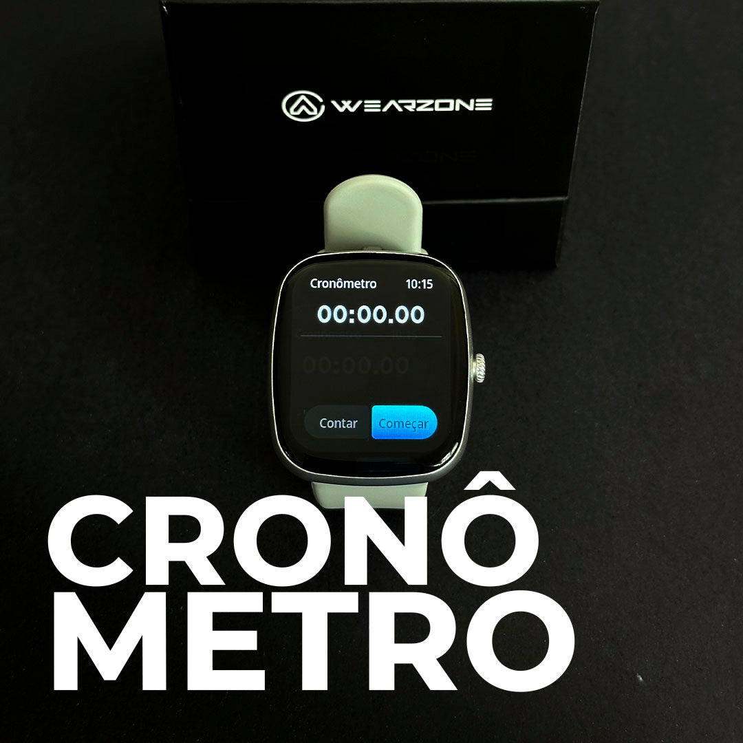 Simples e Resistente: Smartwatch Esportivo WEARZONE EASY com Bateria de Longa Duração e Proteção à Água