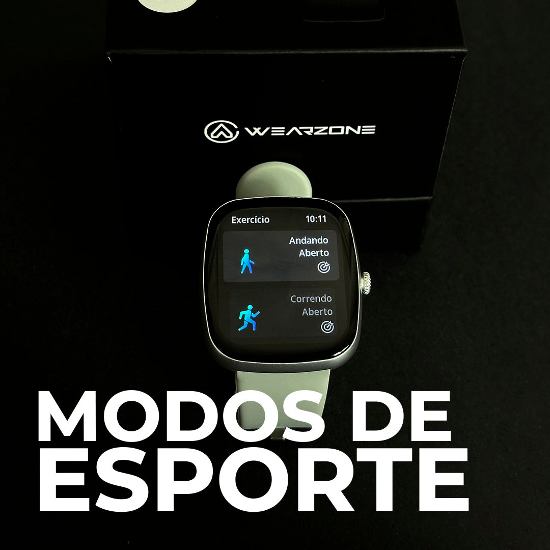 Simples e Resistente: Smartwatch Esportivo WEARZONE EASY com Bateria de Longa Duração e Proteção à Água