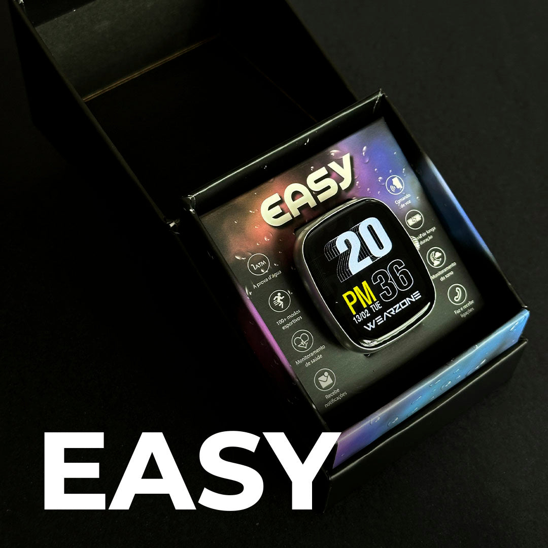 Simples e Resistente: Smartwatch Esportivo WEARZONE EASY com Bateria de Longa Duração e Proteção à Água