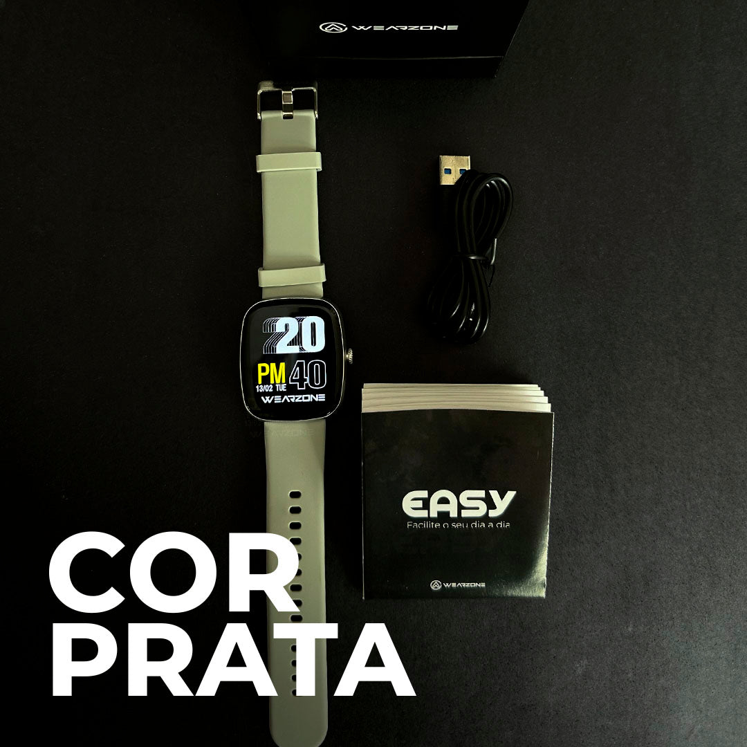 Simples e Resistente: Smartwatch Esportivo WEARZONE EASY com Bateria de Longa Duração e Proteção à Água