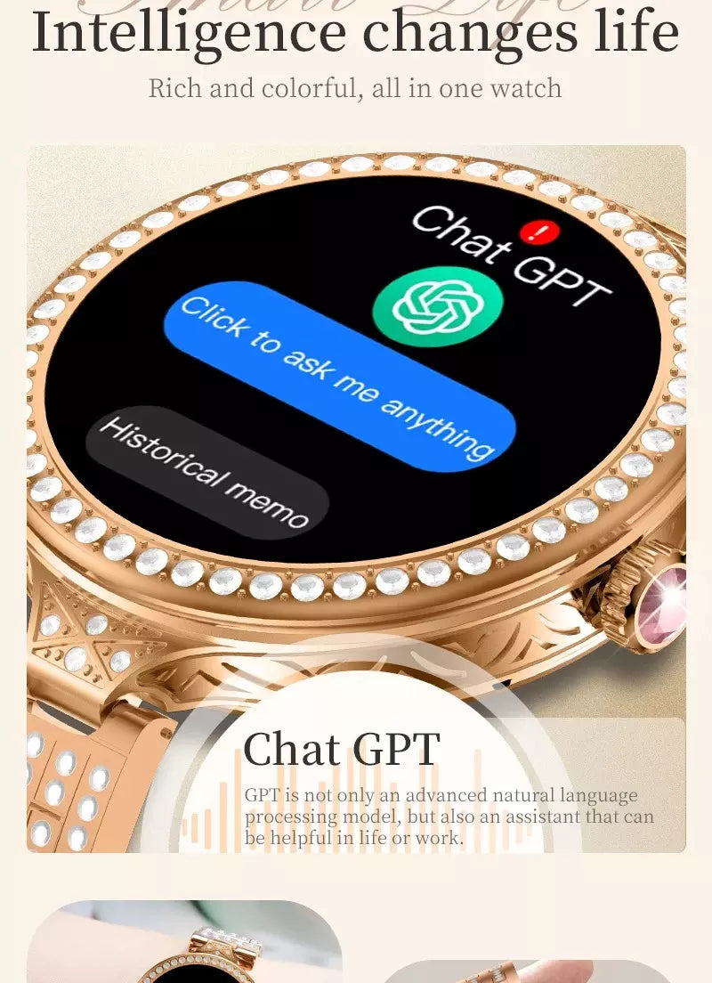 Kit Luxo Edição Limitada: Smartwatch Hw16 Mini Fashion + Bracelete e Brincos de Brinde