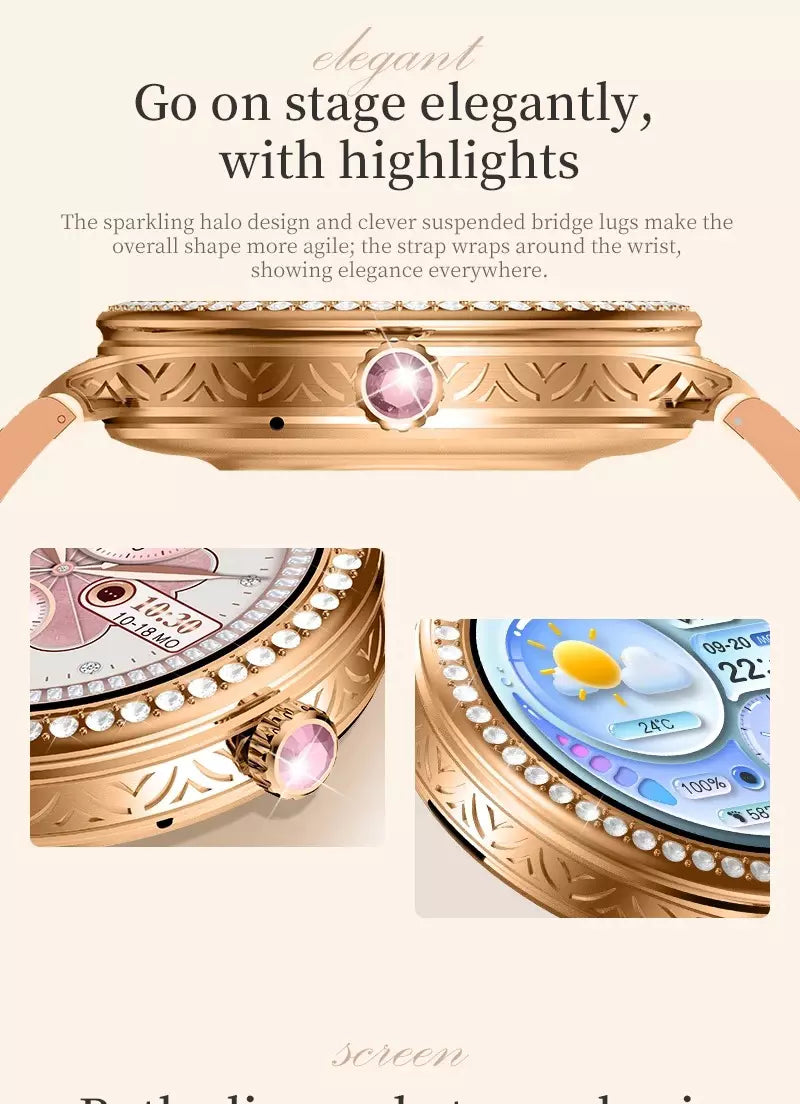 Kit Luxo Edição Limitada: Smartwatch Hw16 Mini Fashion + Bracelete e Brincos de Brinde