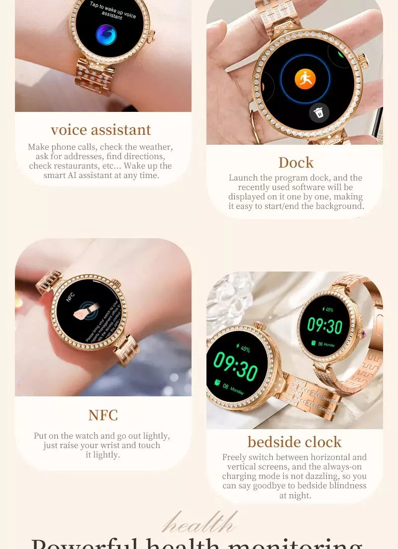 Kit Luxo Edição Limitada: Smartwatch Hw16 Mini Fashion + Bracelete e Brincos de Brinde