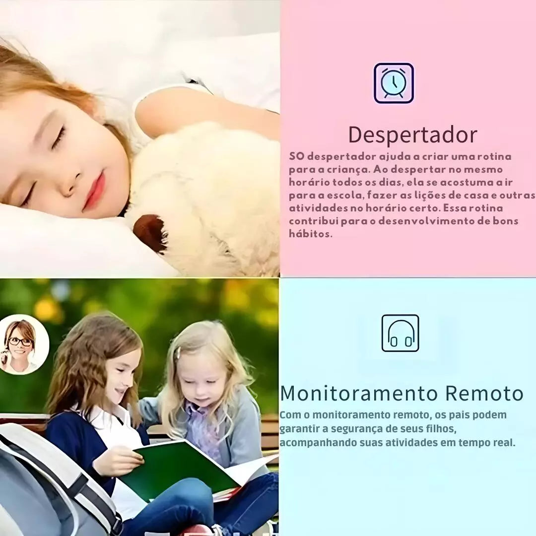 Segurança Total para seu Filho: Smartwatch Howear C3 com Localizador GPS, Botão SOS e Chip 4G