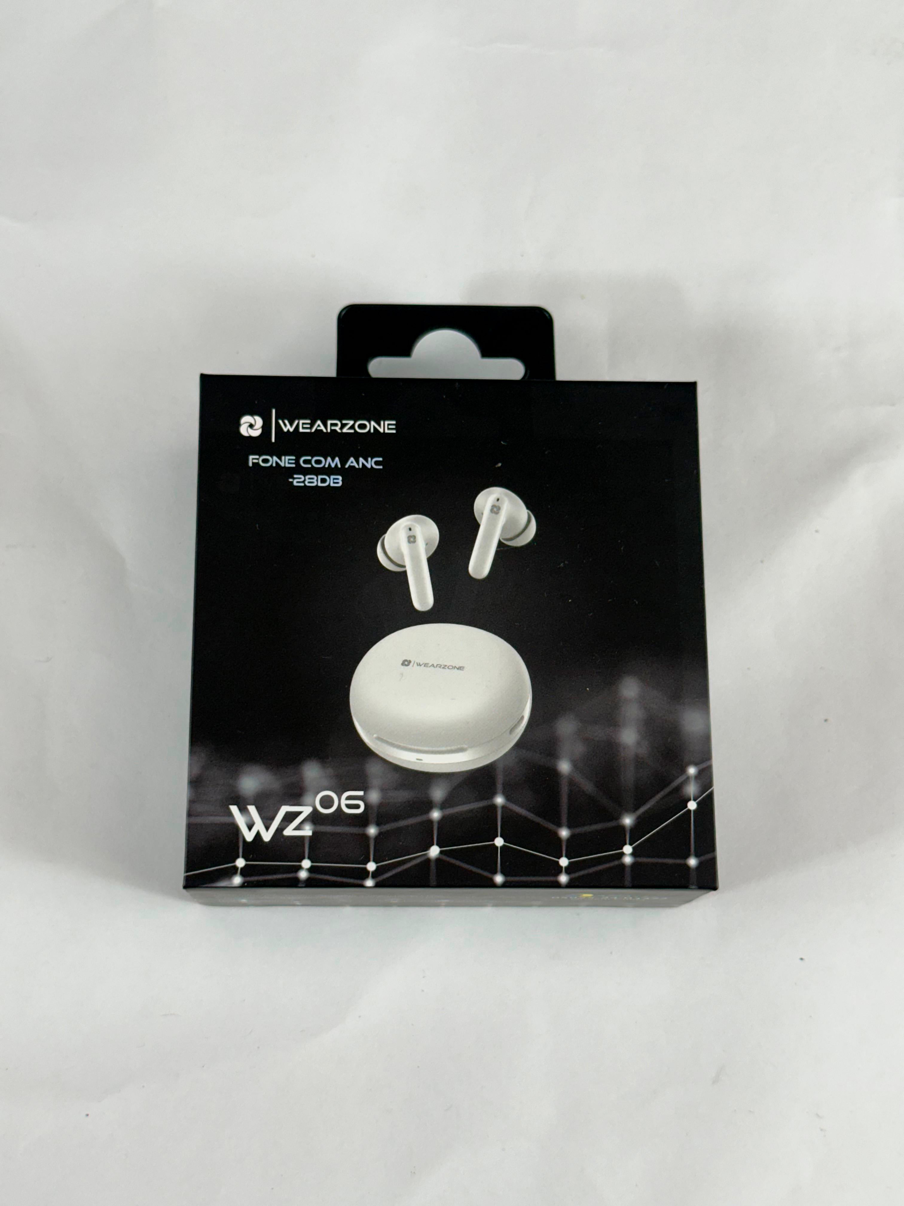 Conecte 2 Dispositivos: Fone TWS WZ06 com Cancelamento de Ruído (ANC) e Microfone ENC