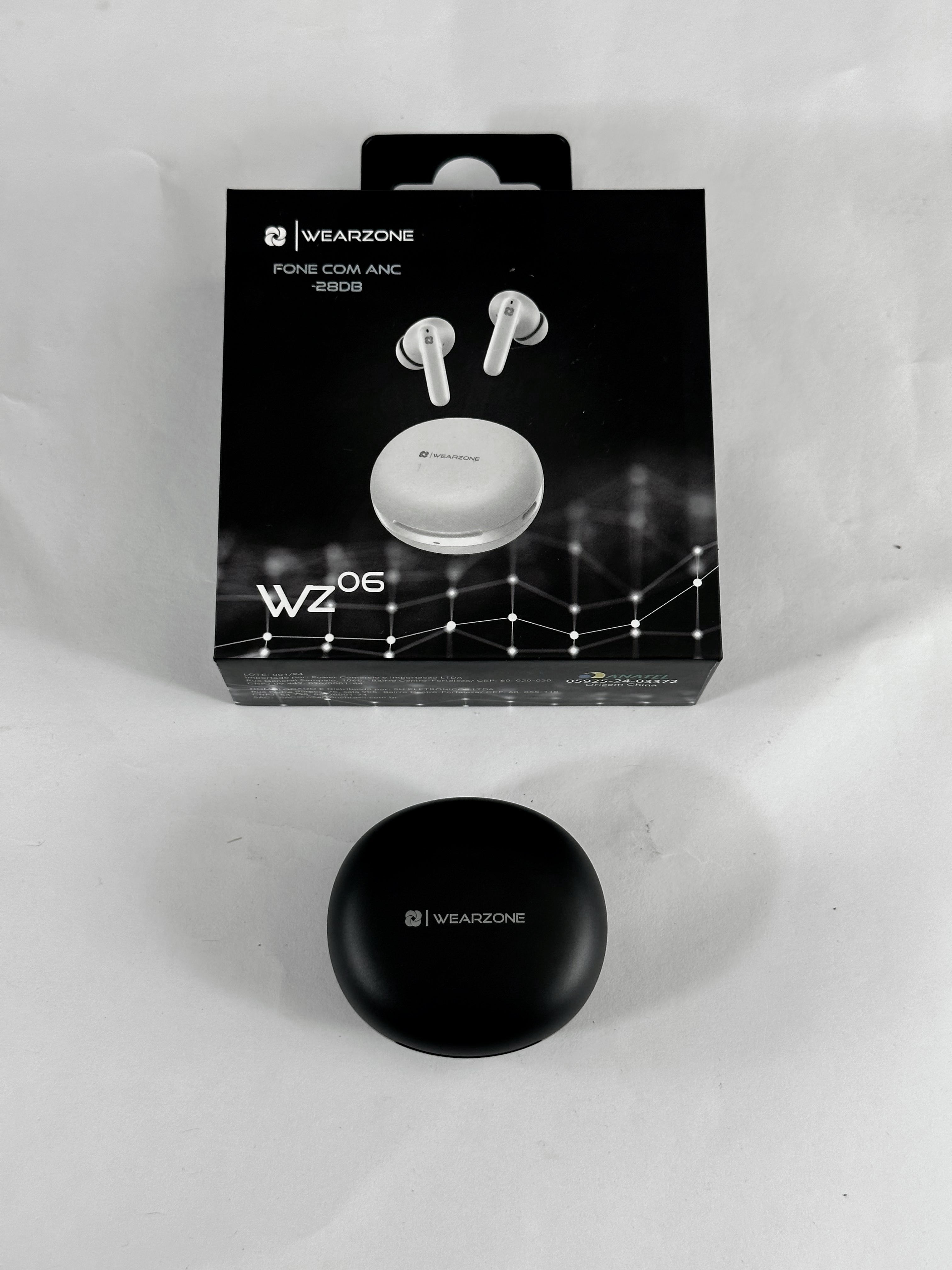 Conecte 2 Dispositivos: Fone TWS WZ06 com Cancelamento de Ruído (ANC) e Microfone ENC