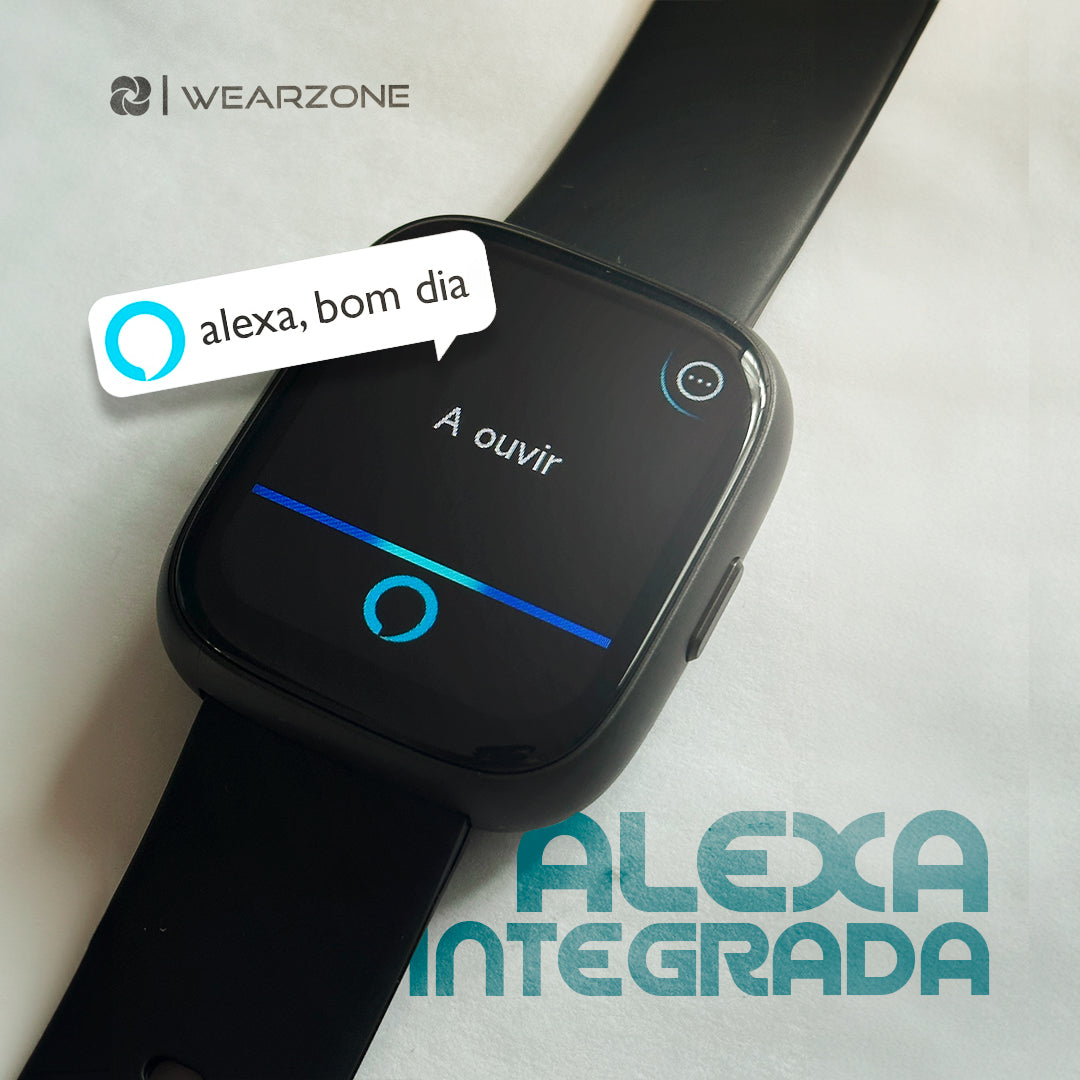 Smartwatch PULSE WEARZONE: Comande Tudo com Alexa Integrada, Bateria de 7 Dias e Proteção 3ATM