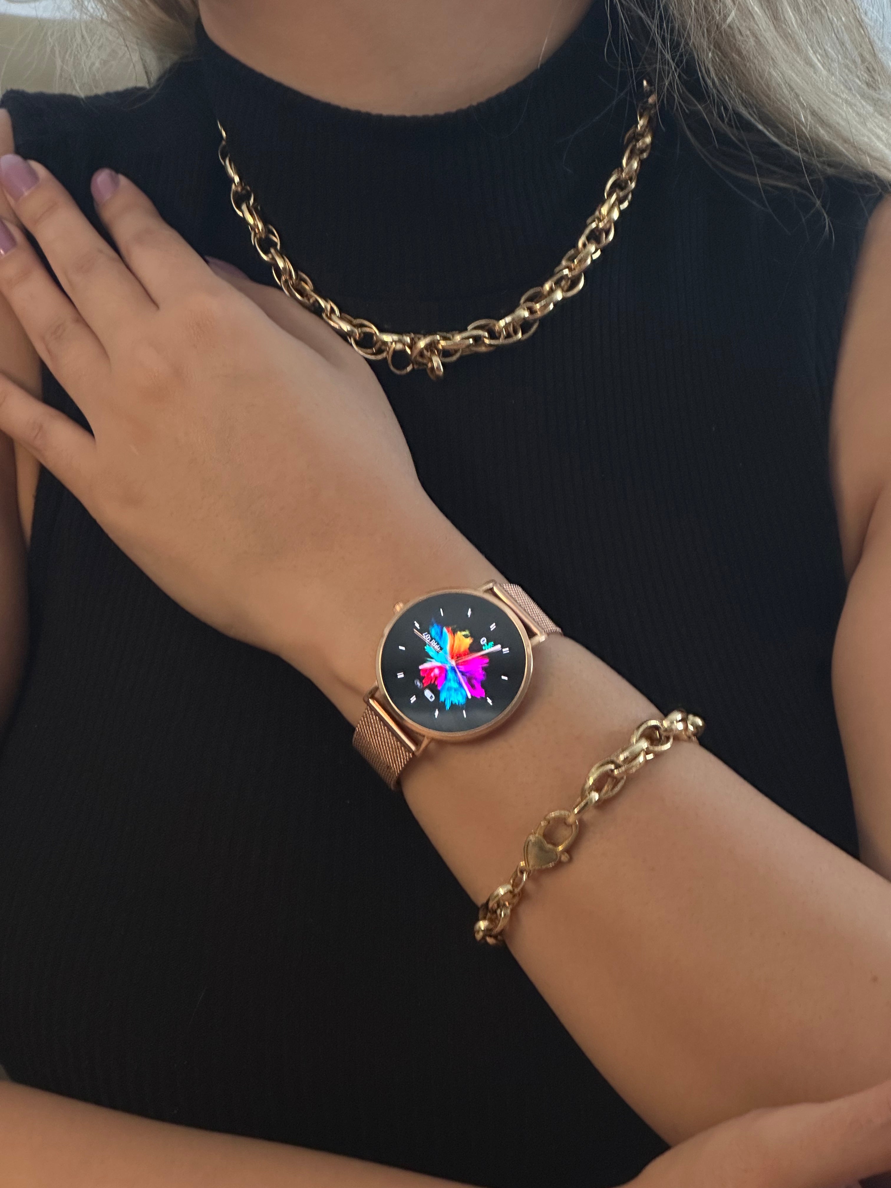 Smartwatch ROYALS CLASSIC: Elegância Inigualável com Tela AMOLED Deslumbrante e Proteção Gorilla Glass