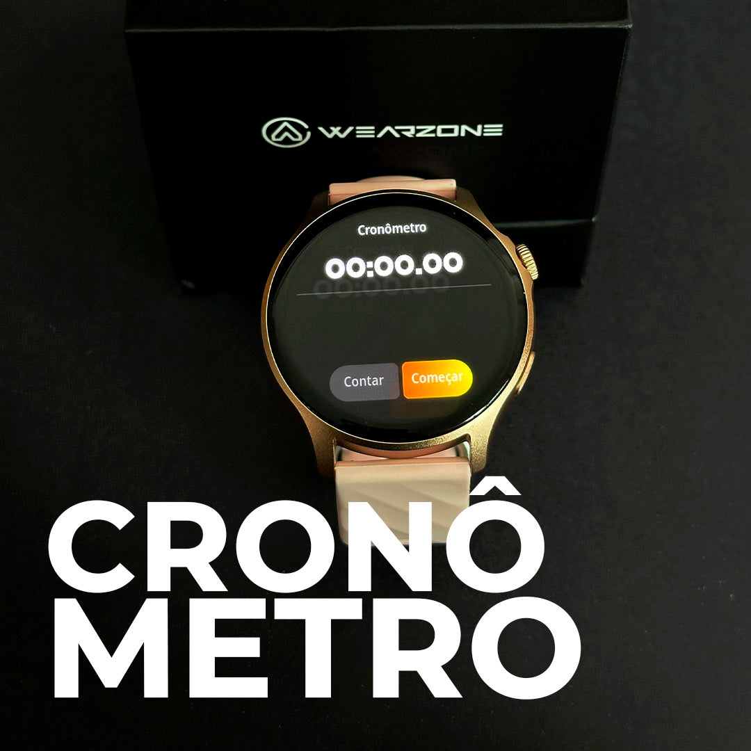 Cores Vibrantes, Vida Ativa: Smartwatch LIFE com Tela AMOLED, 100 Esportes e Bateria de Longa Duração