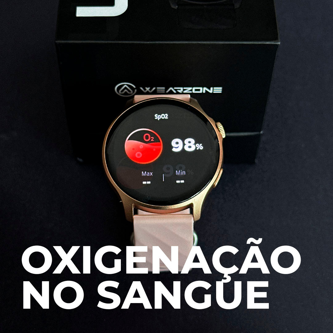 Cores Vibrantes, Vida Ativa: Smartwatch LIFE com Tela AMOLED, 100 Esportes e Bateria de Longa Duração
