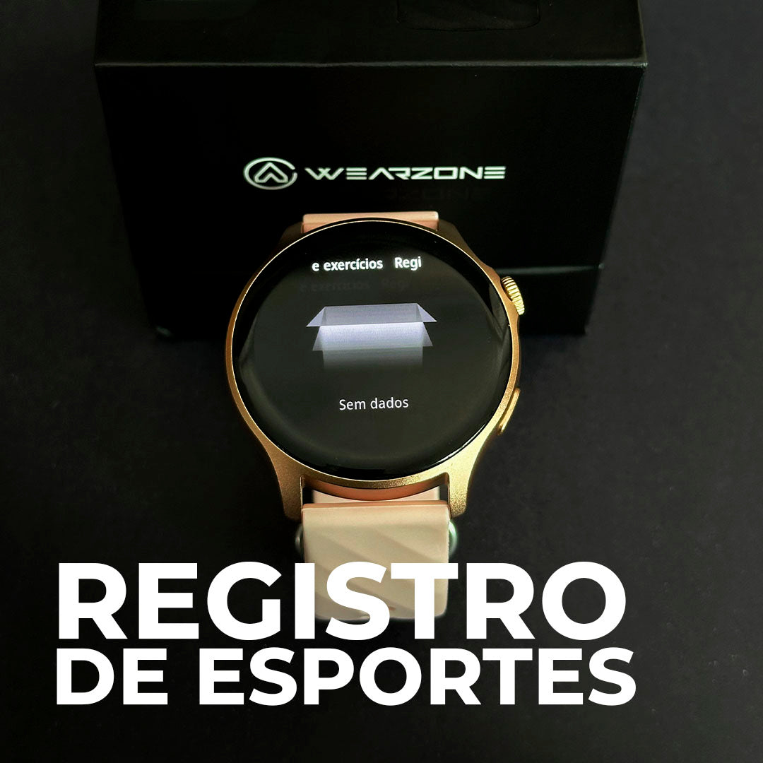 Cores Vibrantes, Vida Ativa: Smartwatch LIFE com Tela AMOLED, 100 Esportes e Bateria de Longa Duração