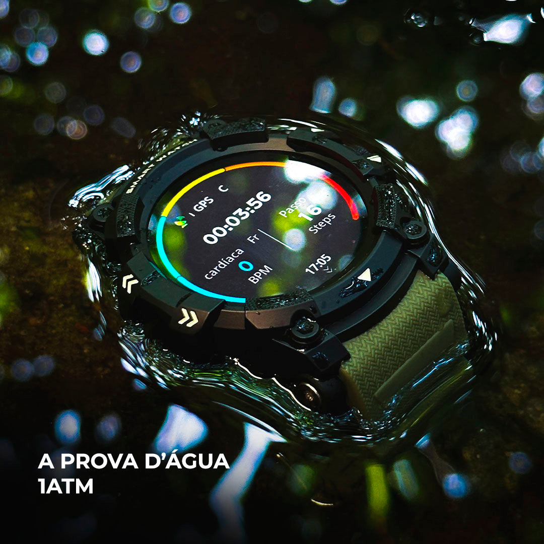 Smartwatch THUNDER: O Relógio com GPS Feito para Todos os Seus Treinos. Descubra 100 Modos de Esporte.