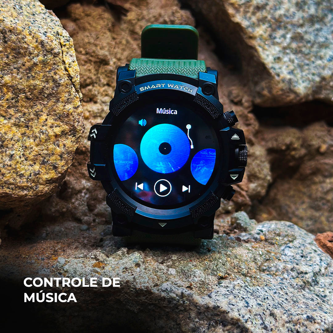 Smartwatch THUNDER: O Relógio com GPS Feito para Todos os Seus Treinos. Descubra 100 Modos de Esporte.