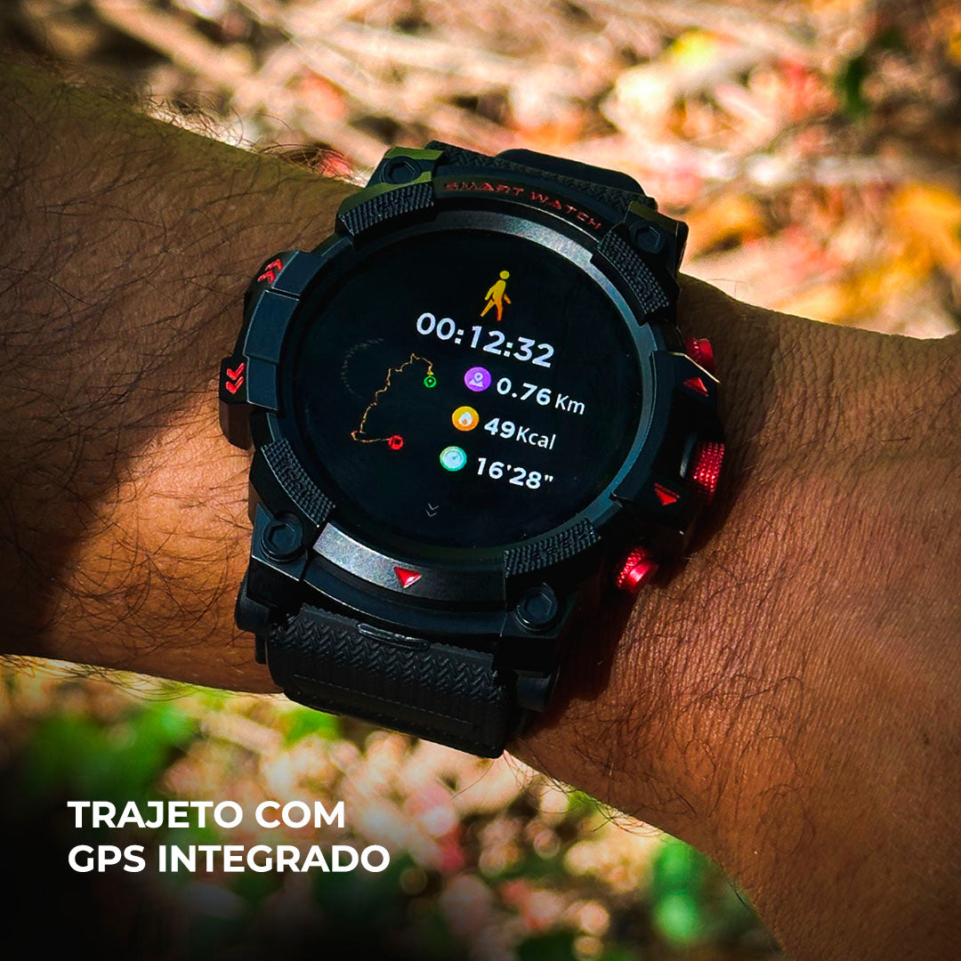 Smartwatch THUNDER: O Relógio com GPS Feito para Todos os Seus Treinos. Descubra 100 Modos de Esporte.