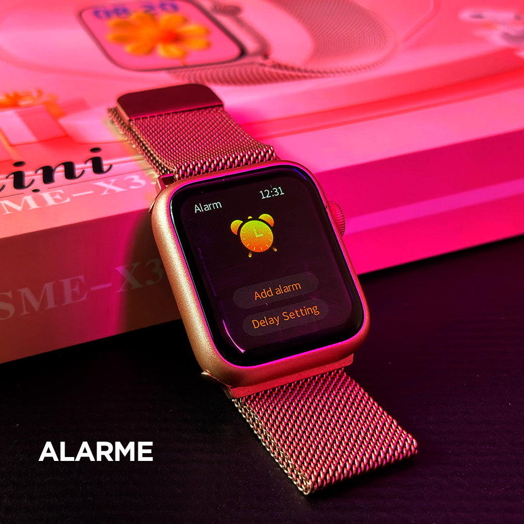 O Kit Mais Completo: Smartwatch X33 Mini com 5 Pulseiras + Fone Bluetooth de Brinde