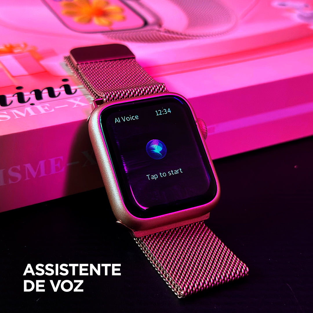 O Kit Mais Completo: Smartwatch X33 Mini com 5 Pulseiras + Fone Bluetooth de Brinde