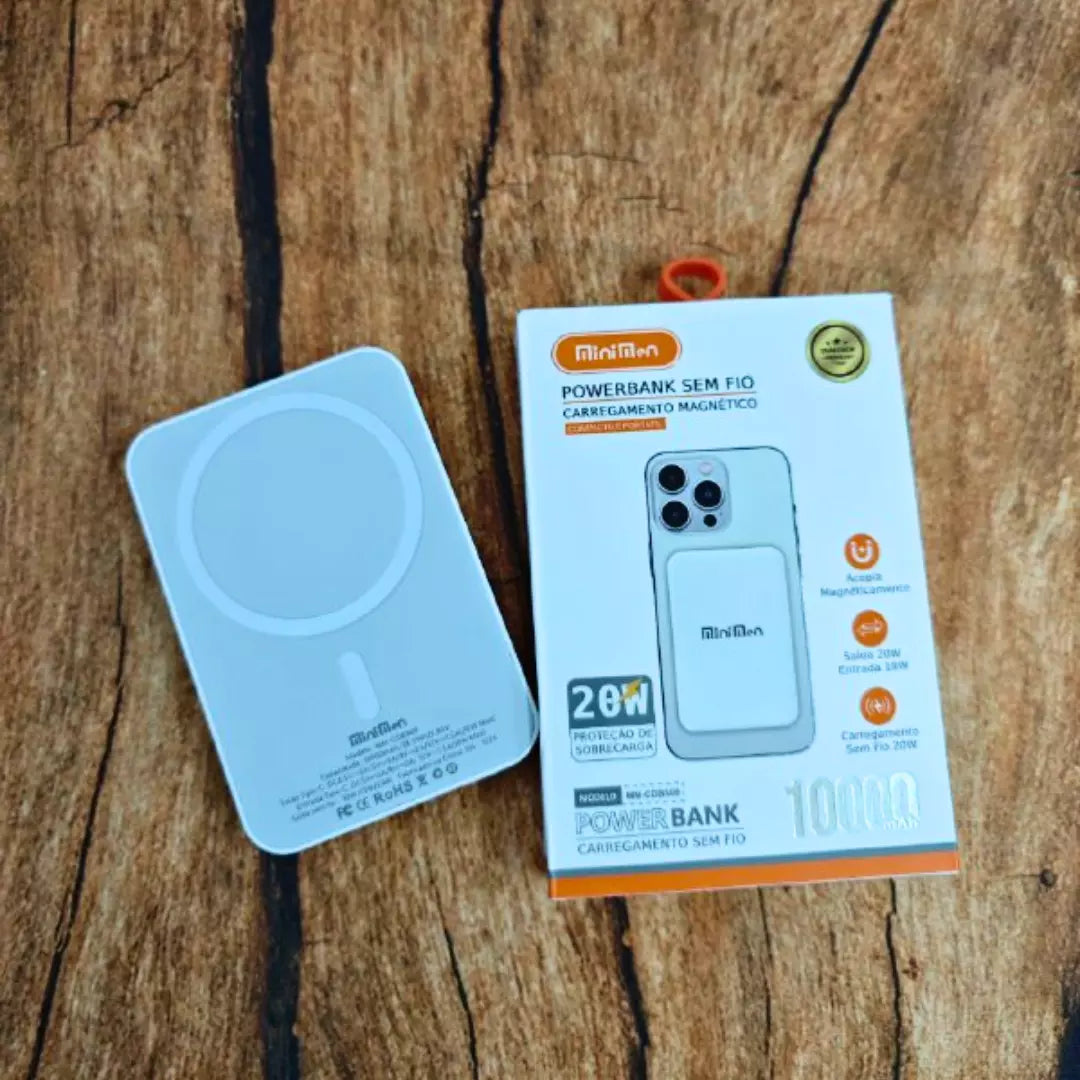 Minimen 20W Turbo: O Power Bank MagSafe de 10.000mAh para Carregar Rápido e Sem Fio